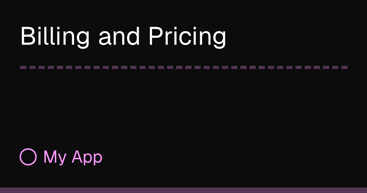 Billing and Pricing | RayDB Docs