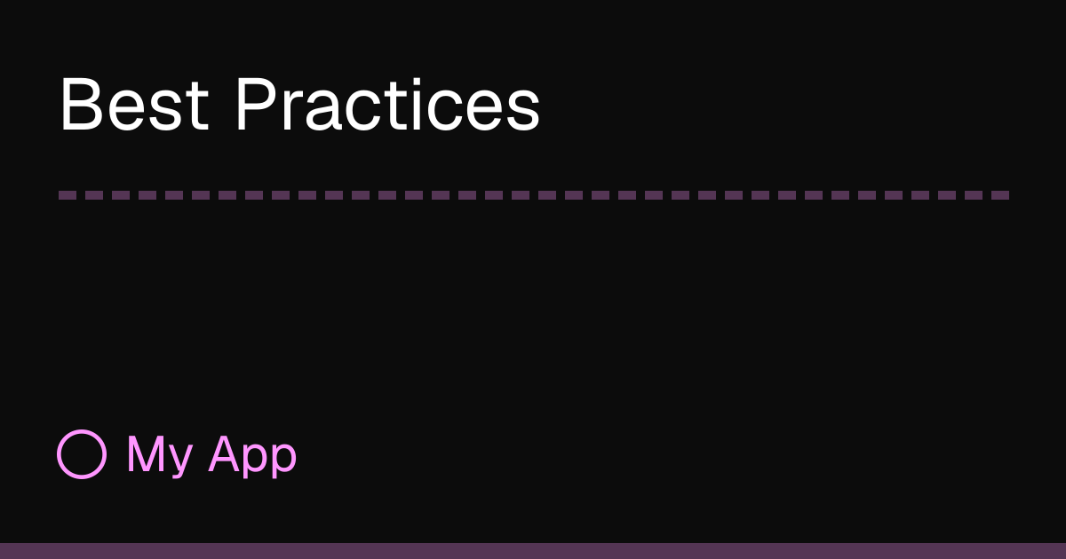 Best Practices | RayDB Docs