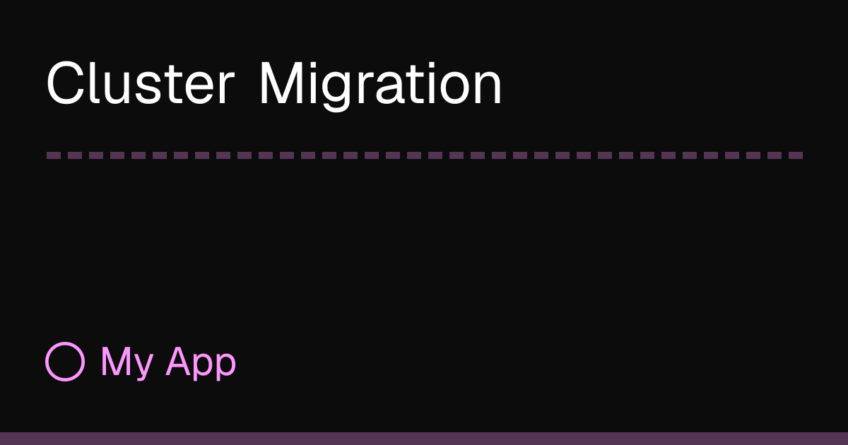 Cluster Migration | RayDB Docs