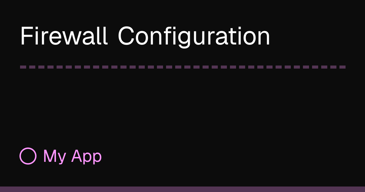 Firewall Configuration | RayDB Docs