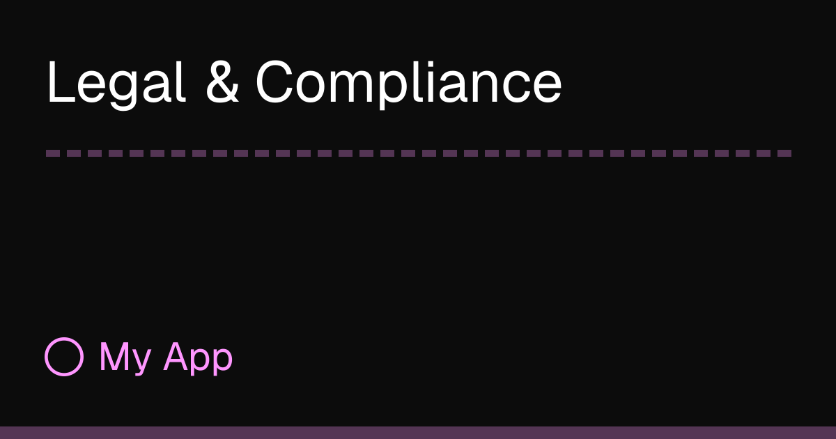 Legal & Compliance | RayDB Docs