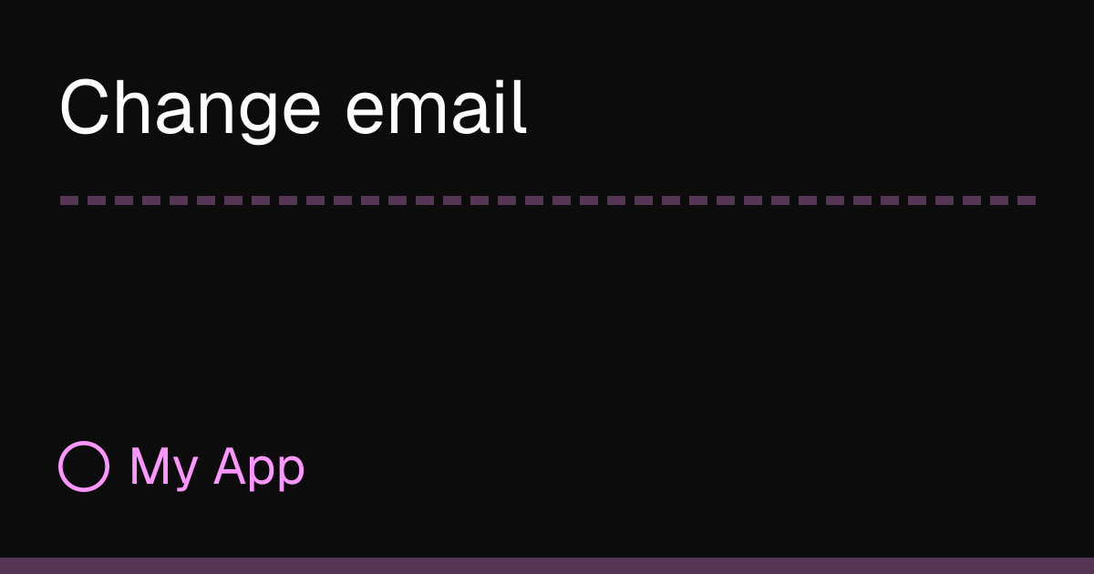 Change email | RayDB Docs