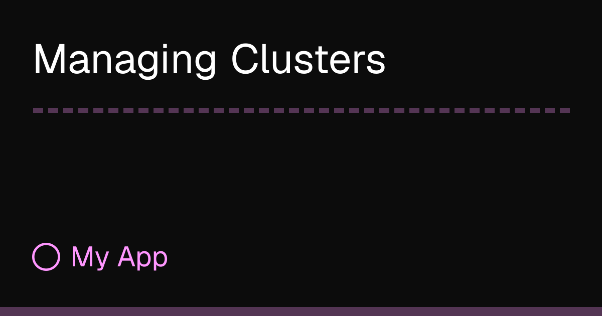 Managing Clusters | RayDB Docs