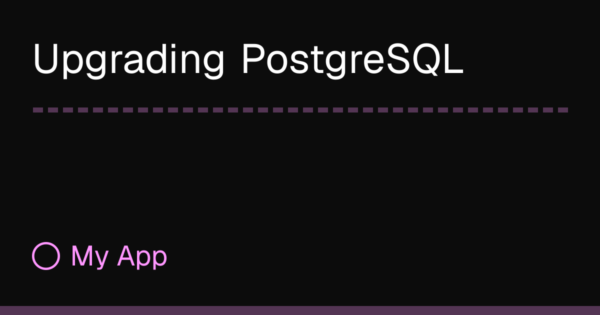 Upgrading PostgreSQL | RayDB Docs