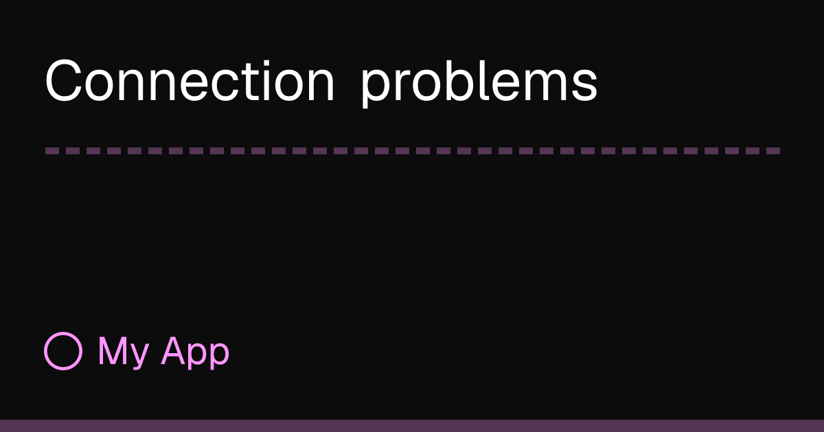 Connection problems | RayDB Docs
